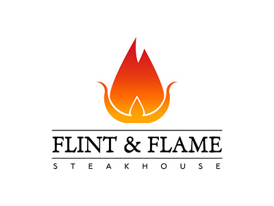 Flame Logo branding corporateidentity dailylogochallenge design flame flamelogo flintflame logo logodesign restaurantlogo steakhouselogo