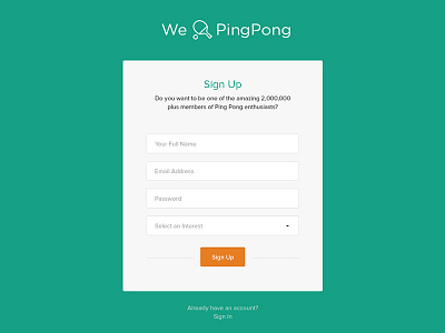 Daily UI 001 - Sign Up dailyui flat form minimal register sign up ui