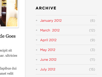 Blog Archive Widget