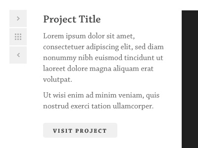 Projects Navigation clean navigation serif simple website