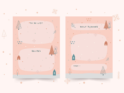 To Do List Winter Theme cute doodle graphic design holiday illustration journaling planner printable to do list winter