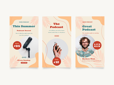 Podcast Design Template coach design design graphic event flyer illustrated instagram story podcast social media template