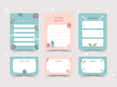 Daily List and Planner Cute Illustration greeting illustrated