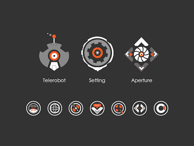 Telerobot & Setting address aperture browser flat gear icon ps robot setting telerobot