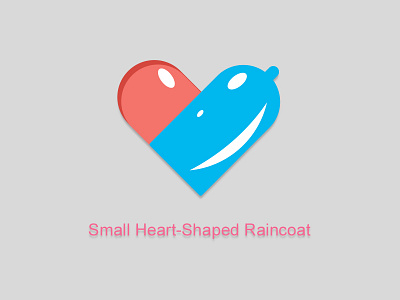 Small heart-shaped raincoat