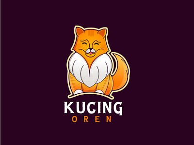 Logo Design - Kucing Oren branding cat designs dribbble illustration inspiration logo logo design logo design concept logo designer logodesign logos logotype orange cat orange logo vector