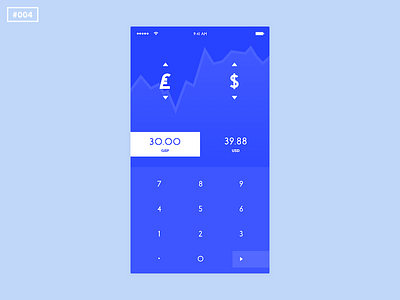 004 - Calculator app bank calculator currency daily dailyui mobile money ui