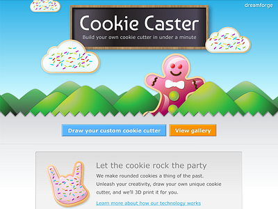 Cookiecaster web design cookie css3 illustrator web design