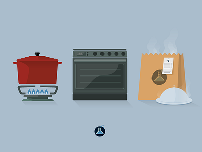 Digital Cuisine flat illustration