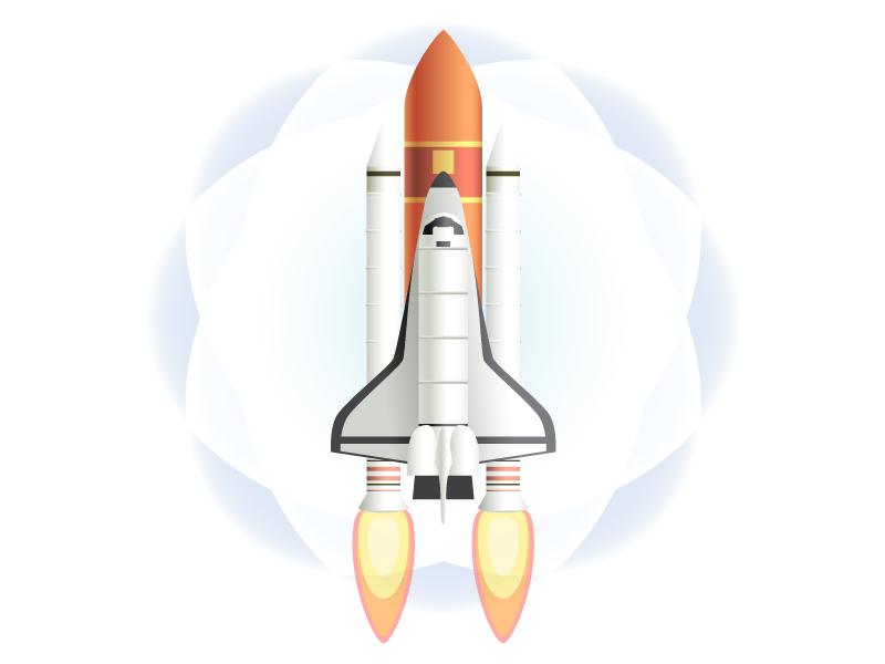 challenger space shuttle color