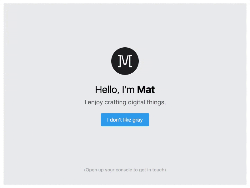 Hello Mat placeholder js + css animation animation confetti css css3 html html5 javascript js landing page particles placeholder rainbow