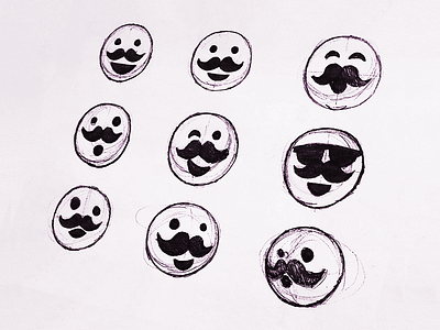 Smiley Face Expressions Ideas Sketch expression facial expression moustache sketch smiley face