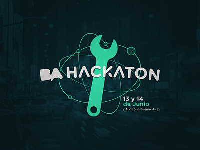 BA Hackaton badge city conference hack hackathon hackers innovation logo molecule space tech