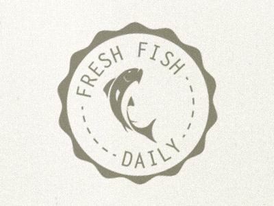 Fresh Fish Seal cityfish fish fresh fish illustration menu seal