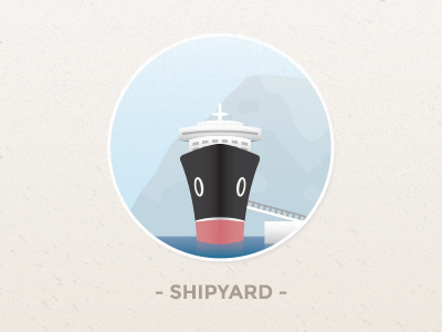 Shipyard boat illustration ship