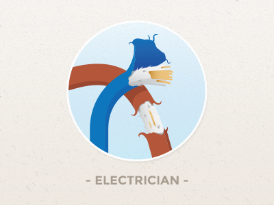 Electrician electric illustration wires