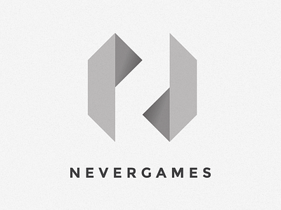 Nevergames branding game game dev logo videogame