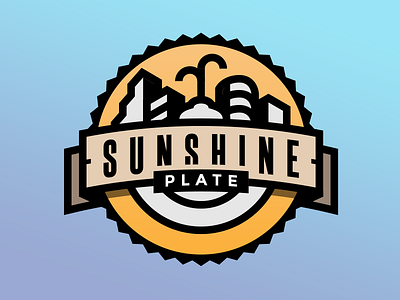 Sunshine Plate Logo florida food illustration logo orlando restaurant sunshine