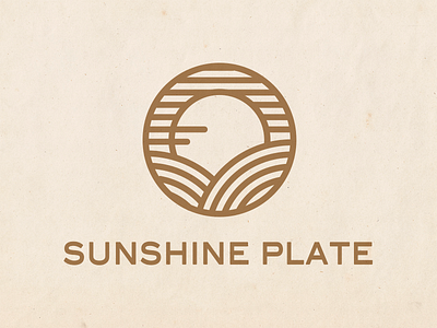 Alternative Sunshine Plate Logo florida food illustration logo plate sunshine
