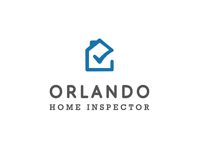 Orlando Home Inspector Logo checkmark home inspector illustration logo mark orlando