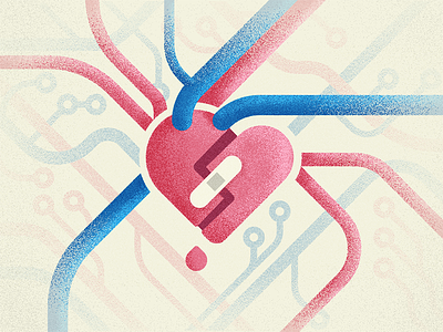 Heart Circuit circuit heart heartbreak illustration texture
