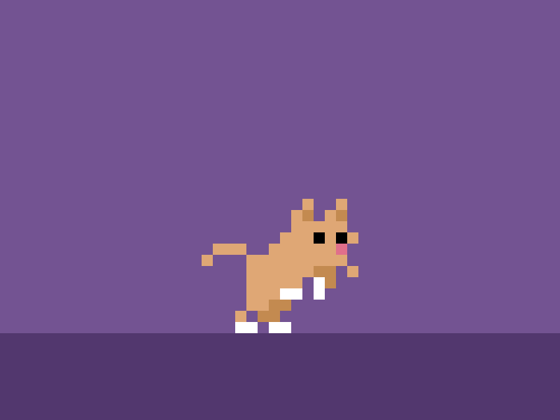 Run, Kitty, Run! 8 bit animation cat game pixel art