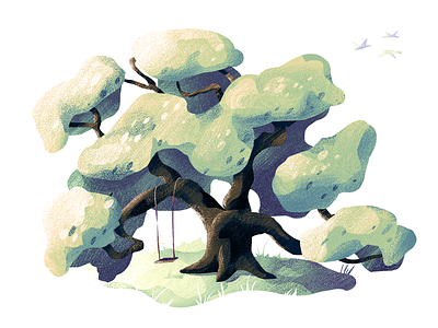 #3 Oak Tree illustration tree