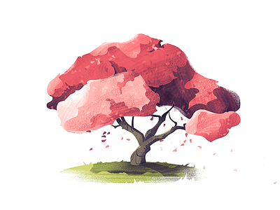 #9 Crabapple Tree illustration nature tree
