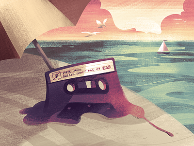 Summer Mixtape illustration mixtape summer