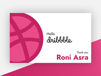 Hello Dribbble! welcome shot