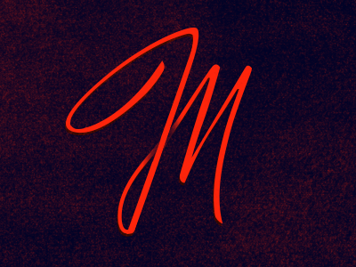 M lettering m single texture type