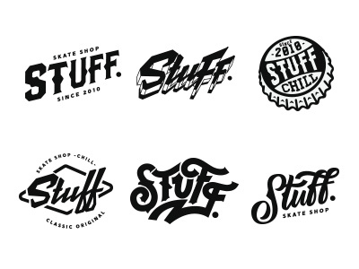 Stuff Logo Contest flag font logo skate stuff type