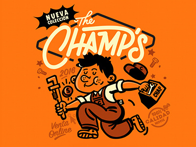 Poster - The Champs- by Chap Chap clipart collection happy laugh poster retro run