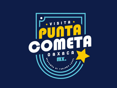 Punta Cometa Badge badge brand comet logo star