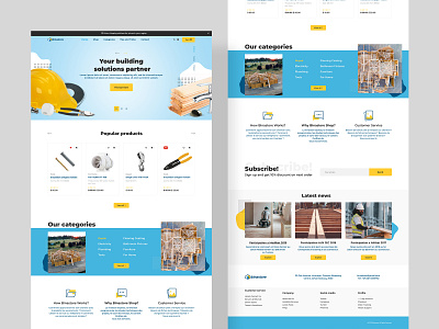 Binastore concept - ecommerce for building design e commerce template ecommerce ui ux web website