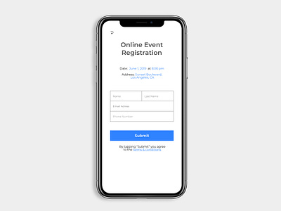 Online event registration 001 dailyui registration ui ux