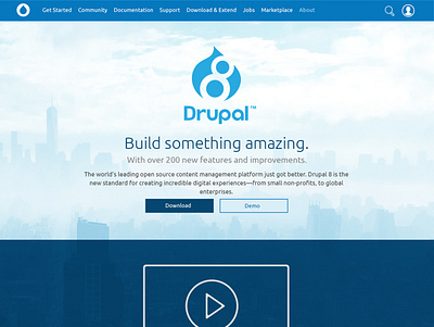 Drupal 8 Landing Page Header drupal launch marketing