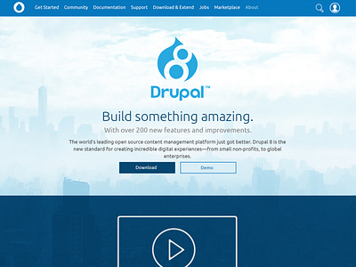 Drupal 8 Landing Page Header