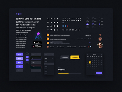 UNICS Design System (Dark Mode)