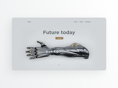 Daily UI — Landing concept cyberpunk daily ui future hitech landing prosthesis technology ui web design