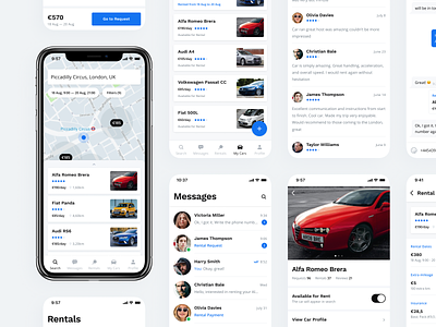 Alfred — Carsharing Mobile App car car list car sharing ios leasing mobile app rent request share transport trip ui ux