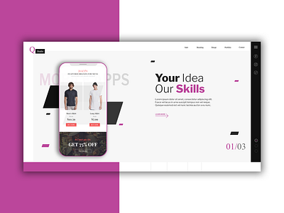 Homepage Mockup For Designer Studio