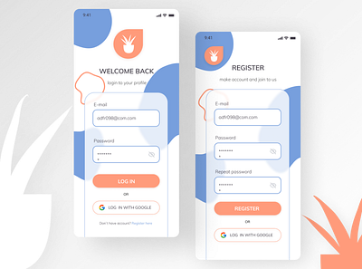 Log screen app figma mobile uiux