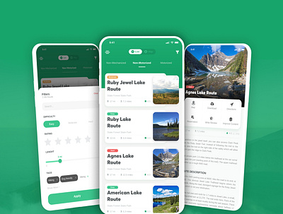 HIking app app concept concept design design ui