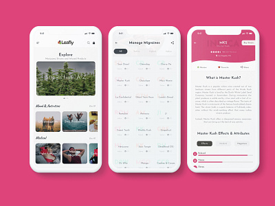 Leafly design app design ui