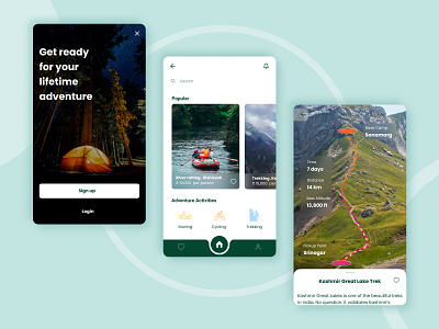 Adventure sports app concept