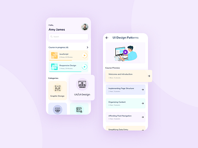 Online Course Learning Application app course design education exploration illustration learning ui ux