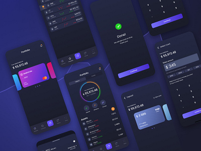 Crypto Currency app bitcoin crypto crypto wallet currency dashboard design mobile statistic ui ux wallet