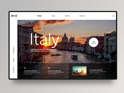 Landing page for travel agency clean design travel typography typography design ui ux ux design web website