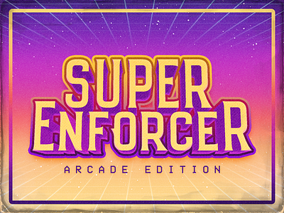 Super Enforcer Arcade arcade dribbbleweeklywarmup game logo retro video game